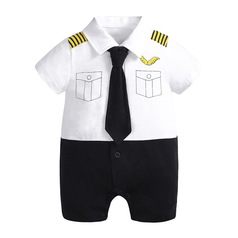 Barboteuse Gentleman Bébé - Combinaison Élégante Style Costume