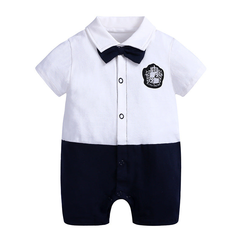Barboteuse Gentleman Bébé - Combinaison Élégante Style Costume