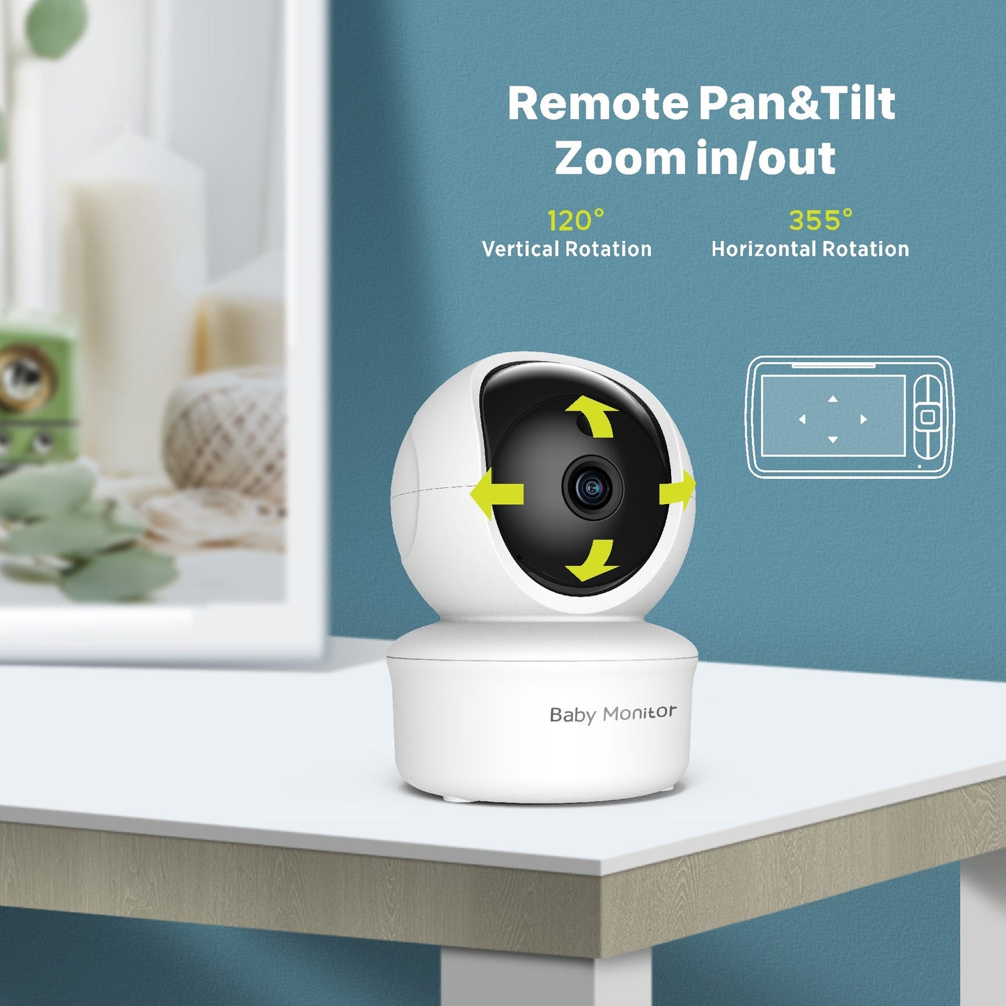 Babyphone Vidéo HD avec Vision Nocturne - Surveillance Bébé Sans Fil