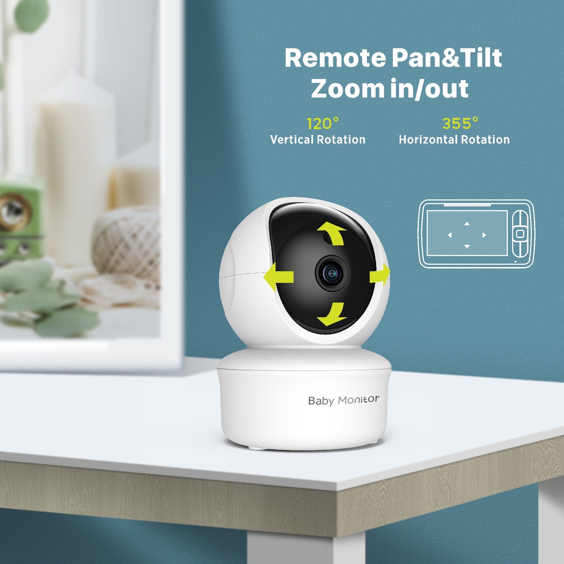 Babyphone Vidéo HD avec Vision Nocturne - Surveillance Bébé Sans Fil