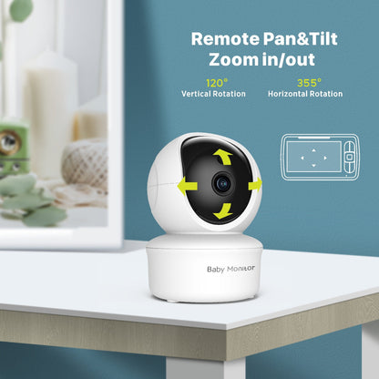 Babyphone Vidéo HD avec Vision Nocturne - Surveillance Bébé Sans Fil