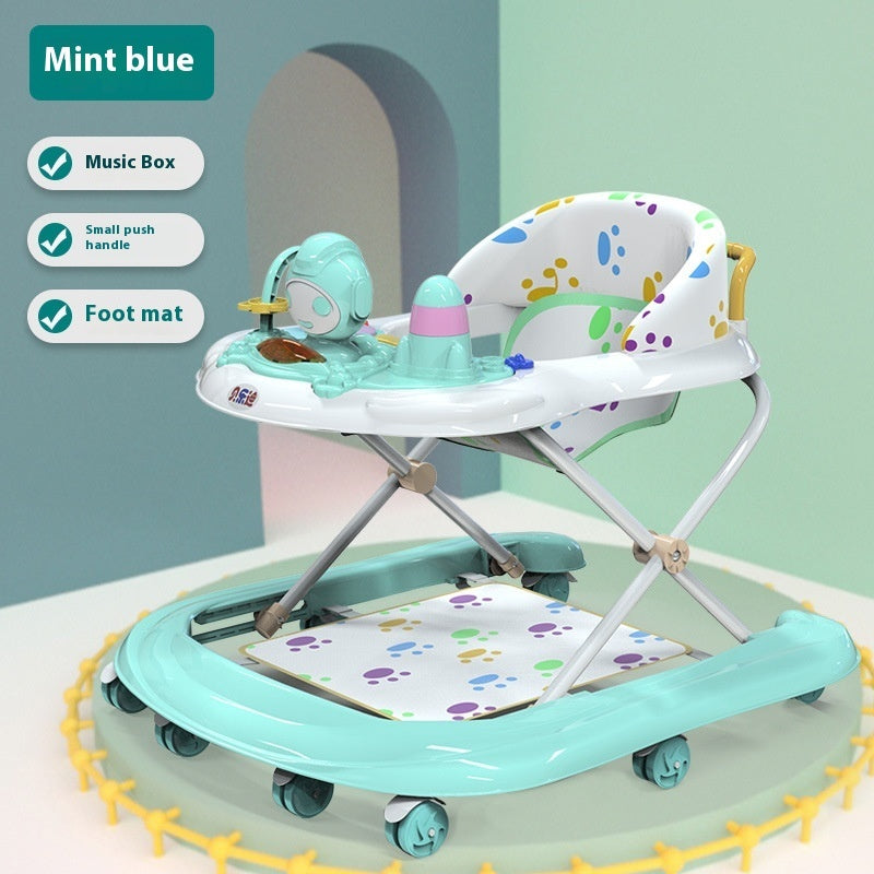 Baby Walker Multi-functional Anti-o-leg Anti-flip Hand Push Can Sit