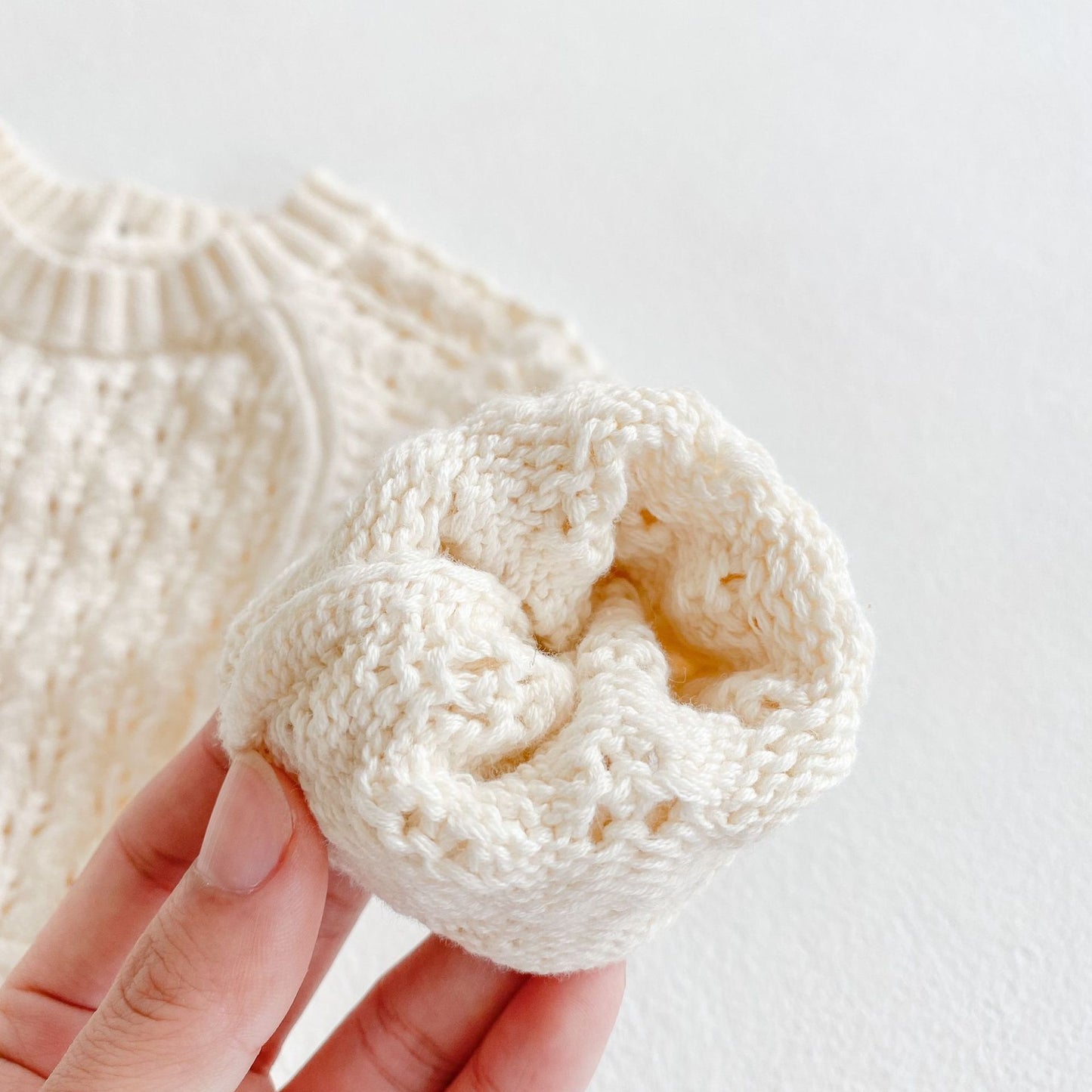 Robe Tricotée Bébé Fille - Robe Manches Longues Ceinture Taille