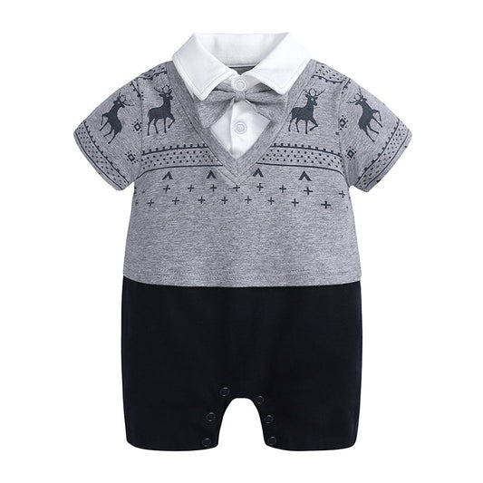Barboteuse Gentleman Bébé - Combinaison Élégante Style Costume