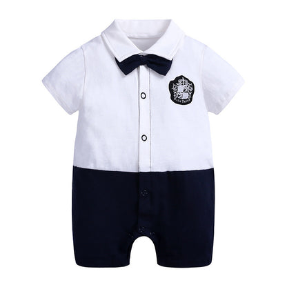 Barboteuse Gentleman Bébé - Combinaison Élégante Style Costume
