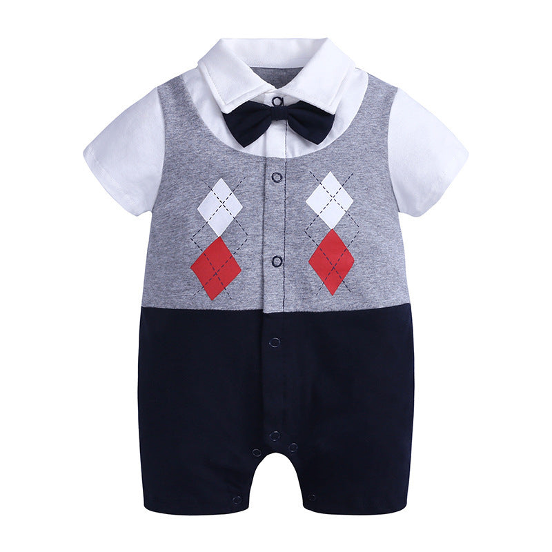 Barboteuse Gentleman Bébé - Combinaison Élégante Style Costume