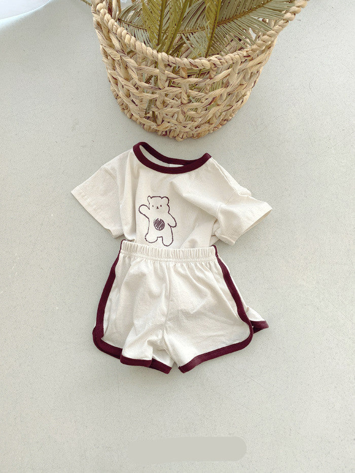 Ensemble Bébé Ours Coton - Pyjama Deux Pièces Cartoon Confort