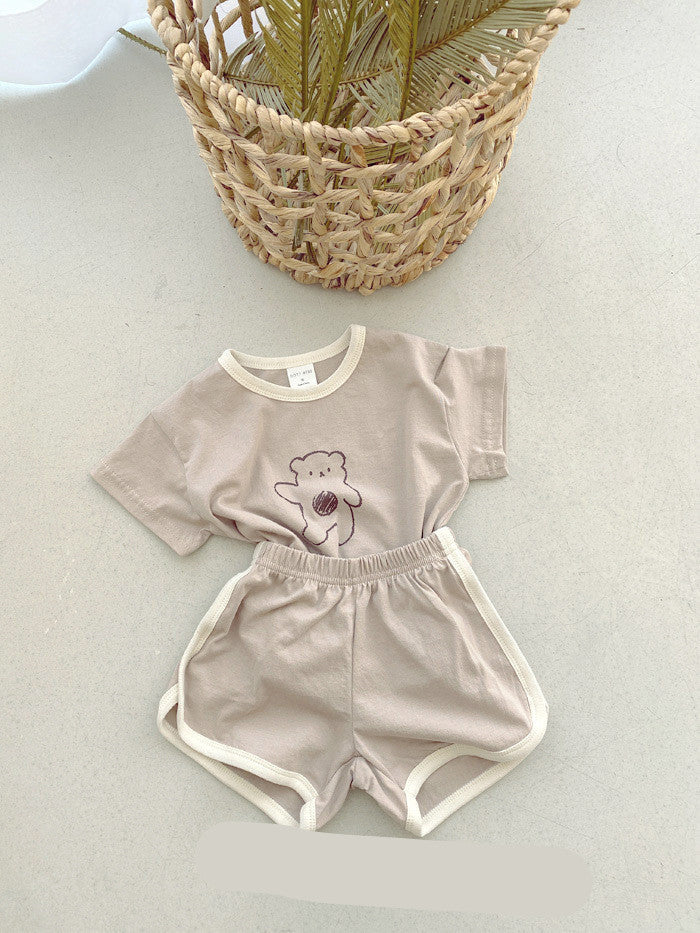 Ensemble Bébé Ours Coton - Pyjama Deux Pièces Cartoon Confort