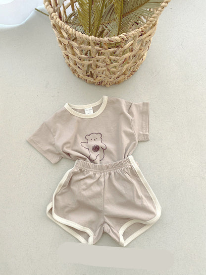 Ensemble Bébé Ours Coton - Pyjama Deux Pièces Cartoon Confort