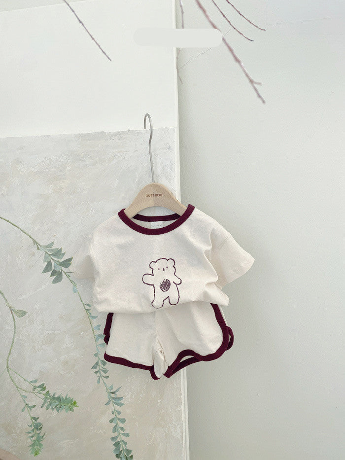 Ensemble Bébé Ours Coton - Pyjama Deux Pièces Cartoon Confort