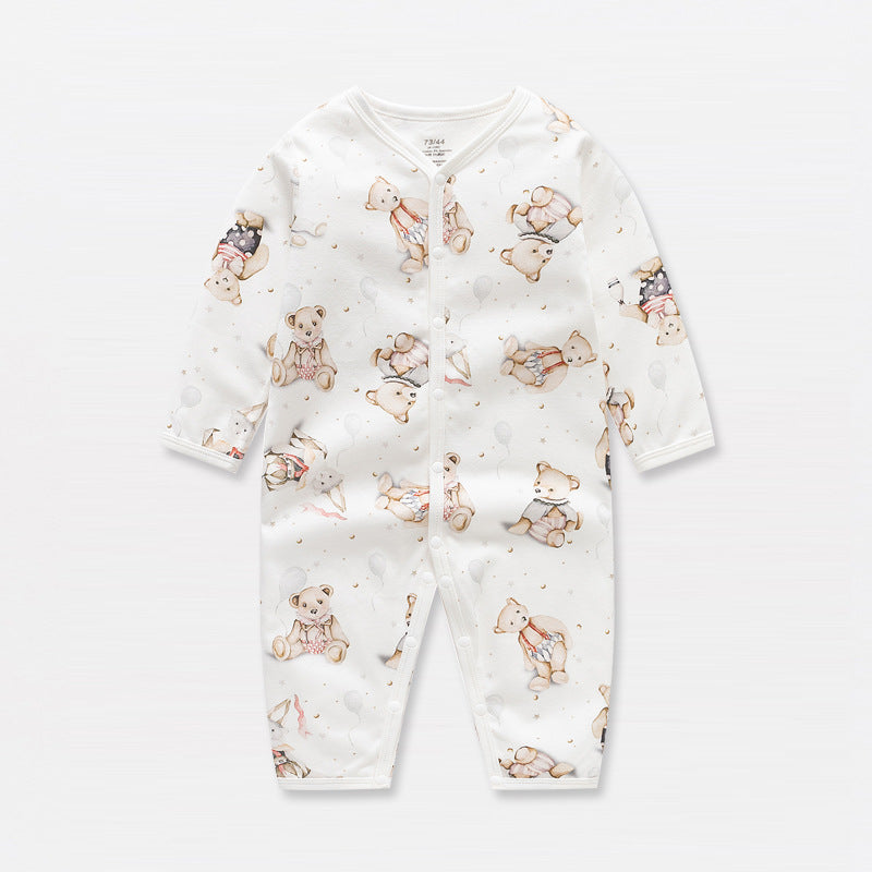 Barboteuse Bébé Printemps Automne - Body Bébé Motif Renard et Ours