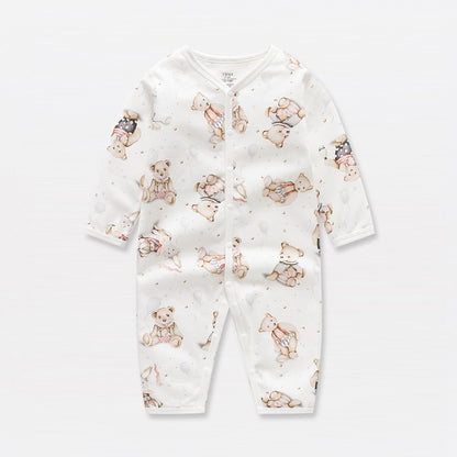 Barboteuse Bébé Printemps Automne - Body Bébé Motif Renard et Ours