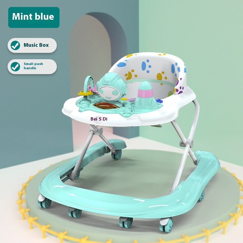 Baby Walker Multi-functional Anti-o-leg Anti-flip Hand Push Can Sit