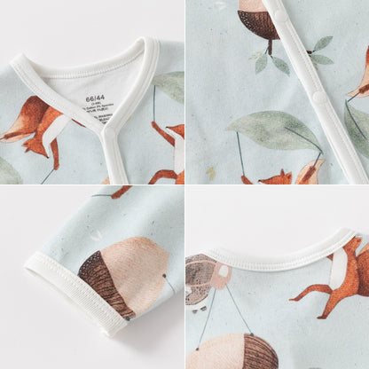 Barboteuse Bébé Printemps Automne - Body Bébé Motif Renard et Ours