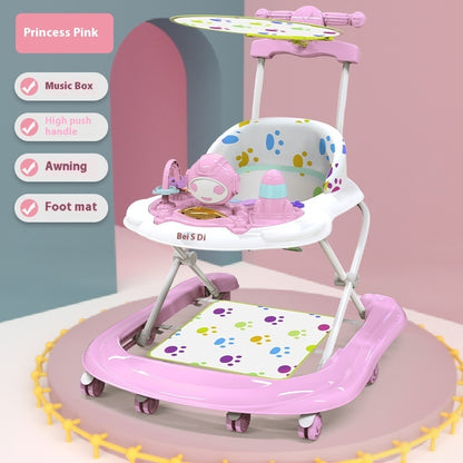 Baby Walker Multi-functional Anti-o-leg Anti-flip Hand Push Can Sit