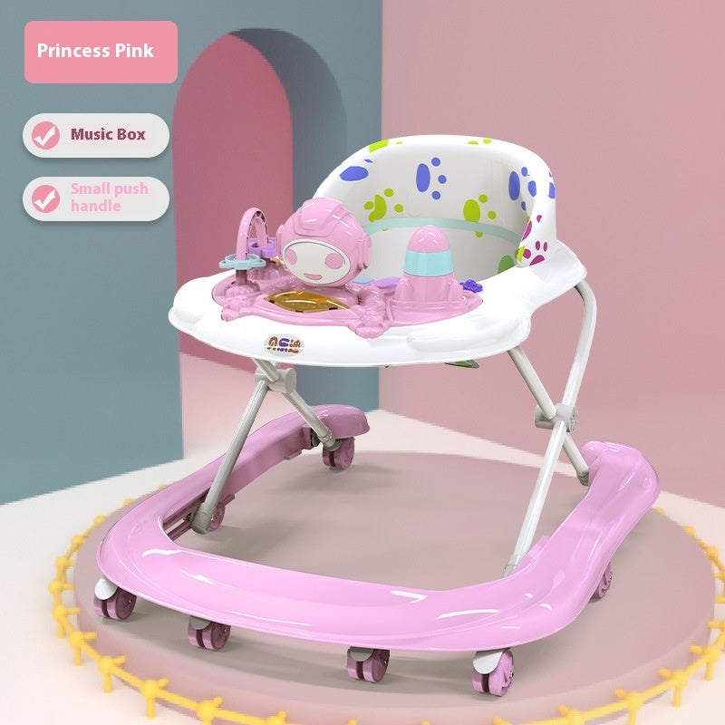 Baby Walker Multi-functional Anti-o-leg Anti-flip Hand Push Can Sit