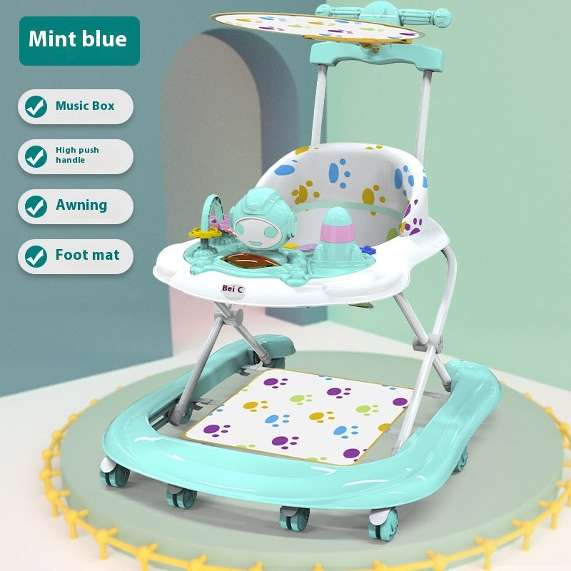 Baby Walker Multi-functional Anti-o-leg Anti-flip Hand Push Can Sit