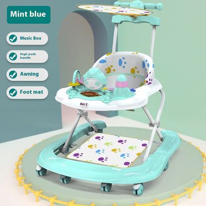 Baby Walker Multi-functional Anti-o-leg Anti-flip Hand Push Can Sit