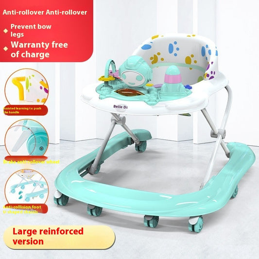 Baby Walker Multi-functional Anti-o-leg Anti-flip Hand Push Can Sit