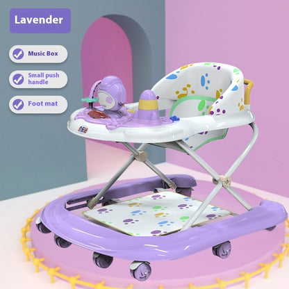 Baby Walker Multi-functional Anti-o-leg Anti-flip Hand Push Can Sit
