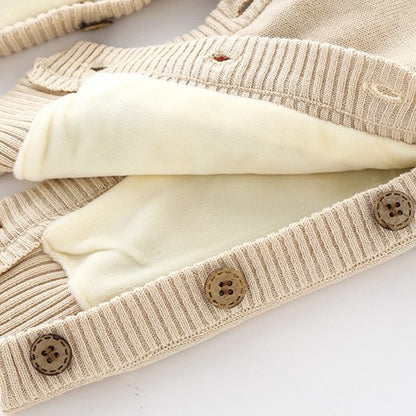 Combinaison Sortie Nouveau-né - Vêtements Chauds Épais avec Harnais