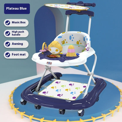 Baby Walker Multi-functional Anti-o-leg Anti-flip Hand Push Can Sit