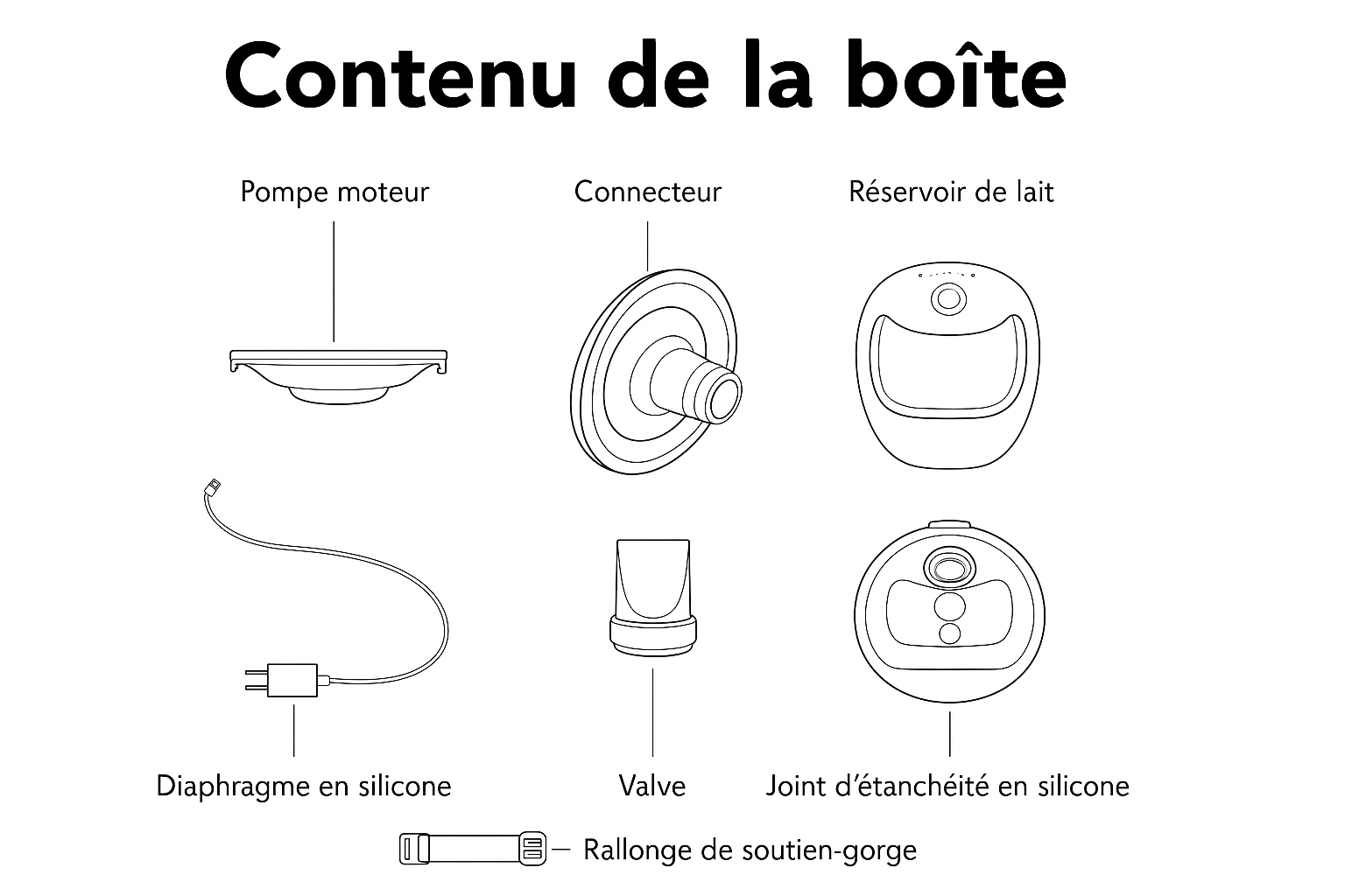 Contenu de la boîte en français