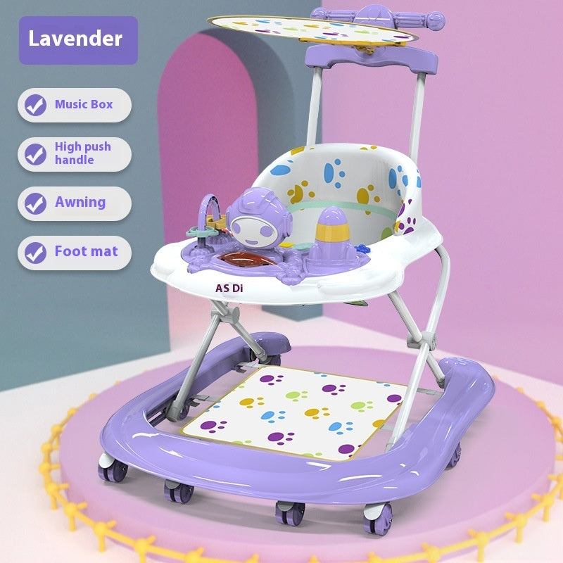 Baby Walker Multi-functional Anti-o-leg Anti-flip Hand Push Can Sit