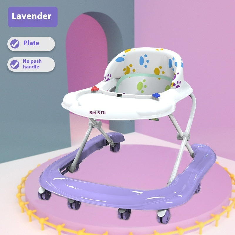 Baby Walker Multi-functional Anti-o-leg Anti-flip Hand Push Can Sit
